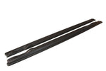 Side skirts Cup mouldings for AUDI A6 C6 S-LINE black high gloss