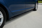 Side skirts Cup mouldings for AUDI A6 C6 S-LINE black high gloss