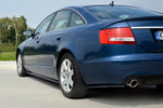 Side skirts Cup mouldings for AUDI A6 C6 S-LINE black high gloss