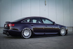 Side skirts Cup mouldings for AUDI A6 C6 S-LINE black high gloss