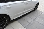 Side skirts Cup mouldings for Audi A6 C7 S-line/ S6 C7 Facelift black high gloss