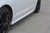 Side skirts Cup mouldings for Audi A6 C7 S-line/ S6 C7 Facelift black high gloss