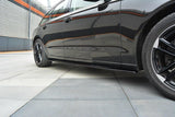 Side skirts Cup mouldings for Audi A6 C7 black high gloss