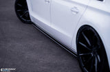 Side skirt attachment Cup mouldings for Audi A8 D4 Carbon look