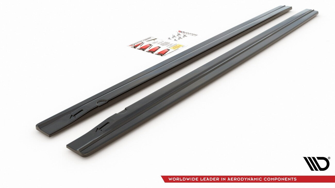 Side skirts Cup mouldings for Audi S4 / A4 / A4 S-Line B8 / B8 FL black high gloss